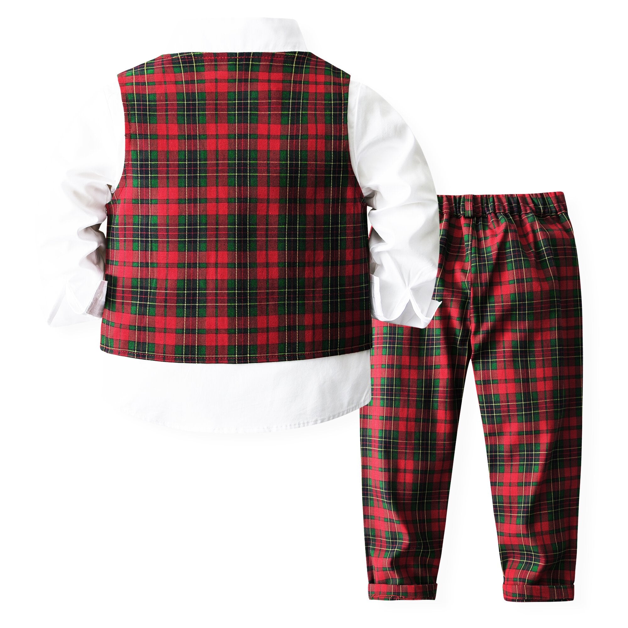 Boys Checked Pure Cotton Four Piece Suit