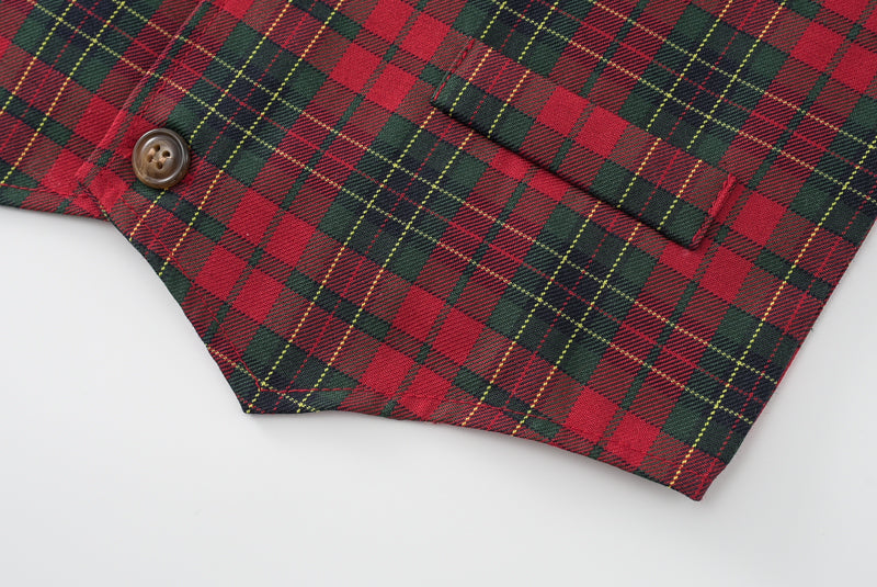 Boys Checked Pure Cotton Four Piece Suit
