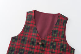 Boys Checked Pure Cotton Four Piece Suit