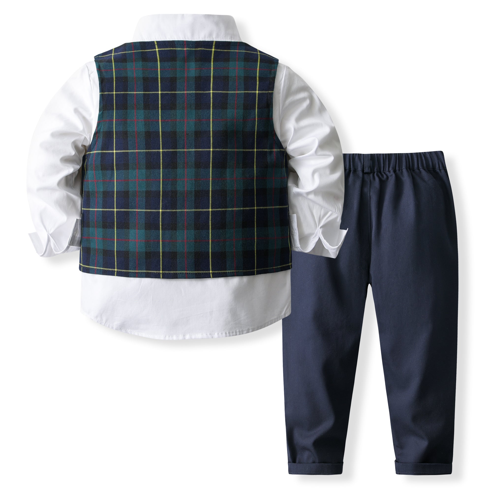 Boys Checked Shirt with Trousers