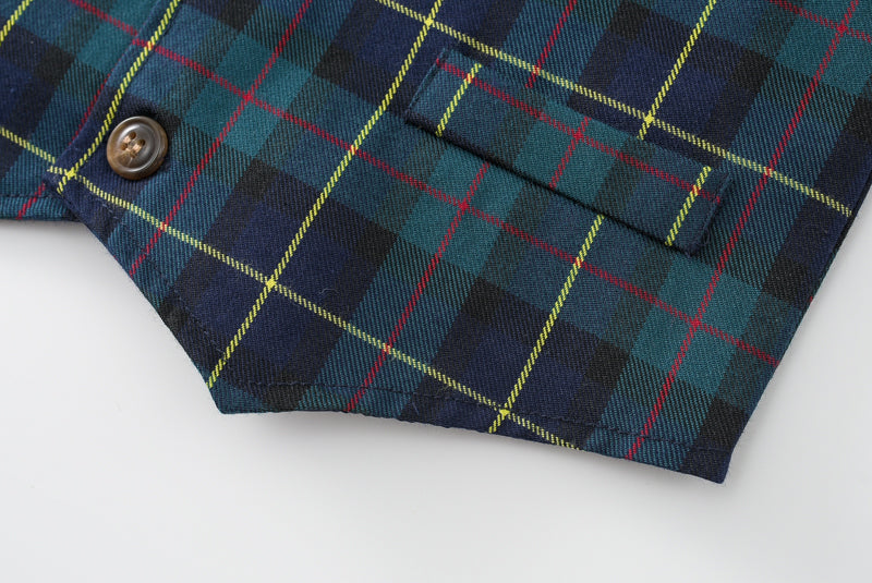 Boys Checked Shirt with Trousers