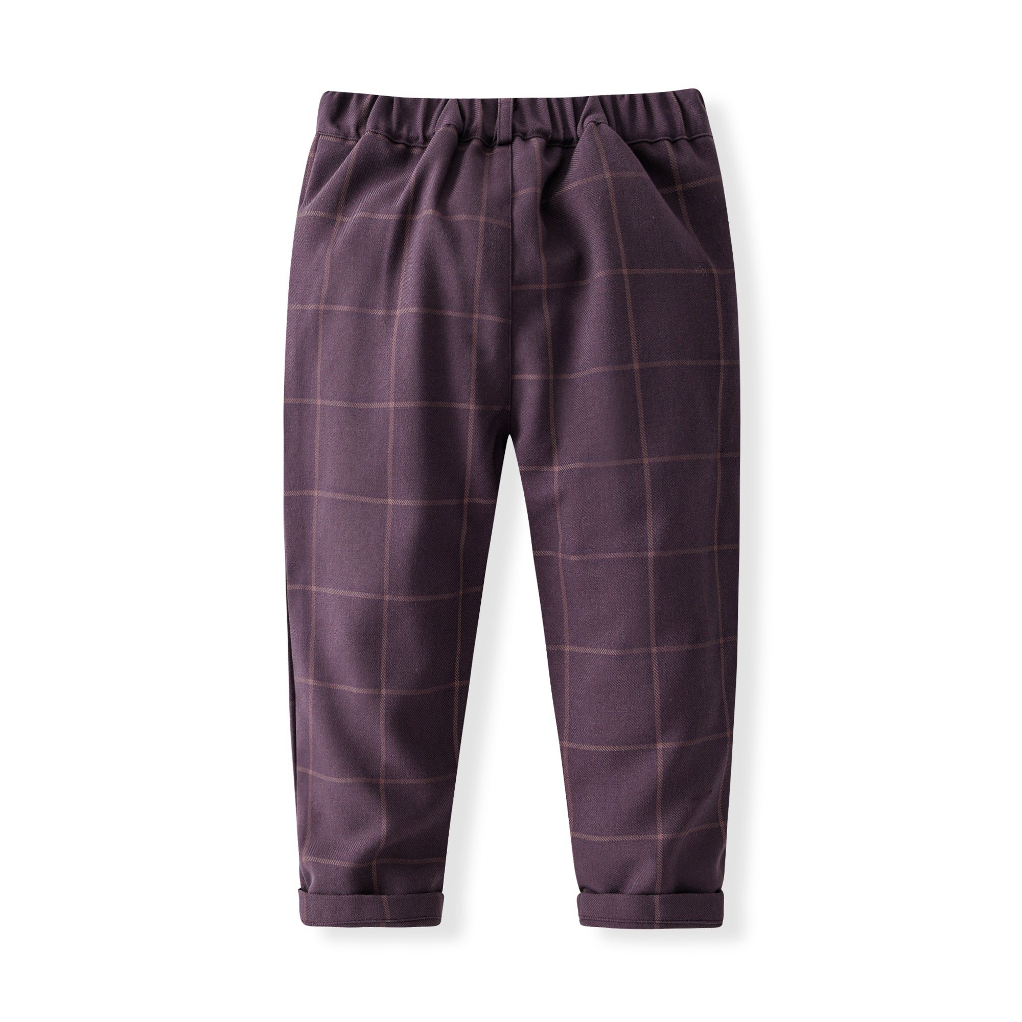 Boys Checked Pure Cotton Three Piece Suit