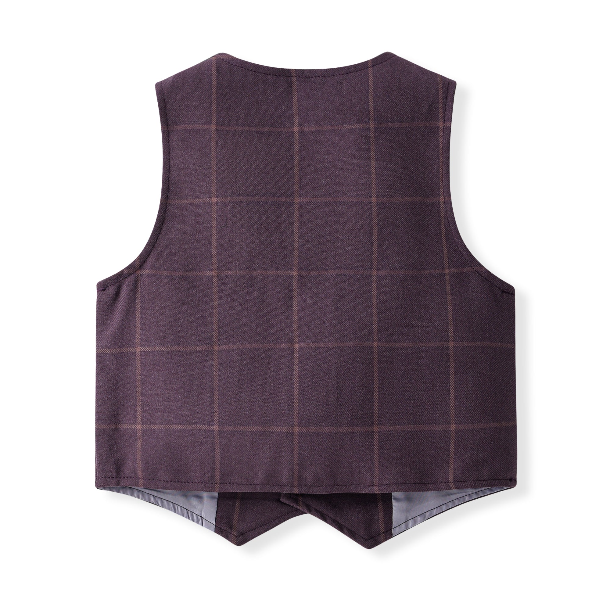 Boys Checked Pure Cotton Three Piece Suit