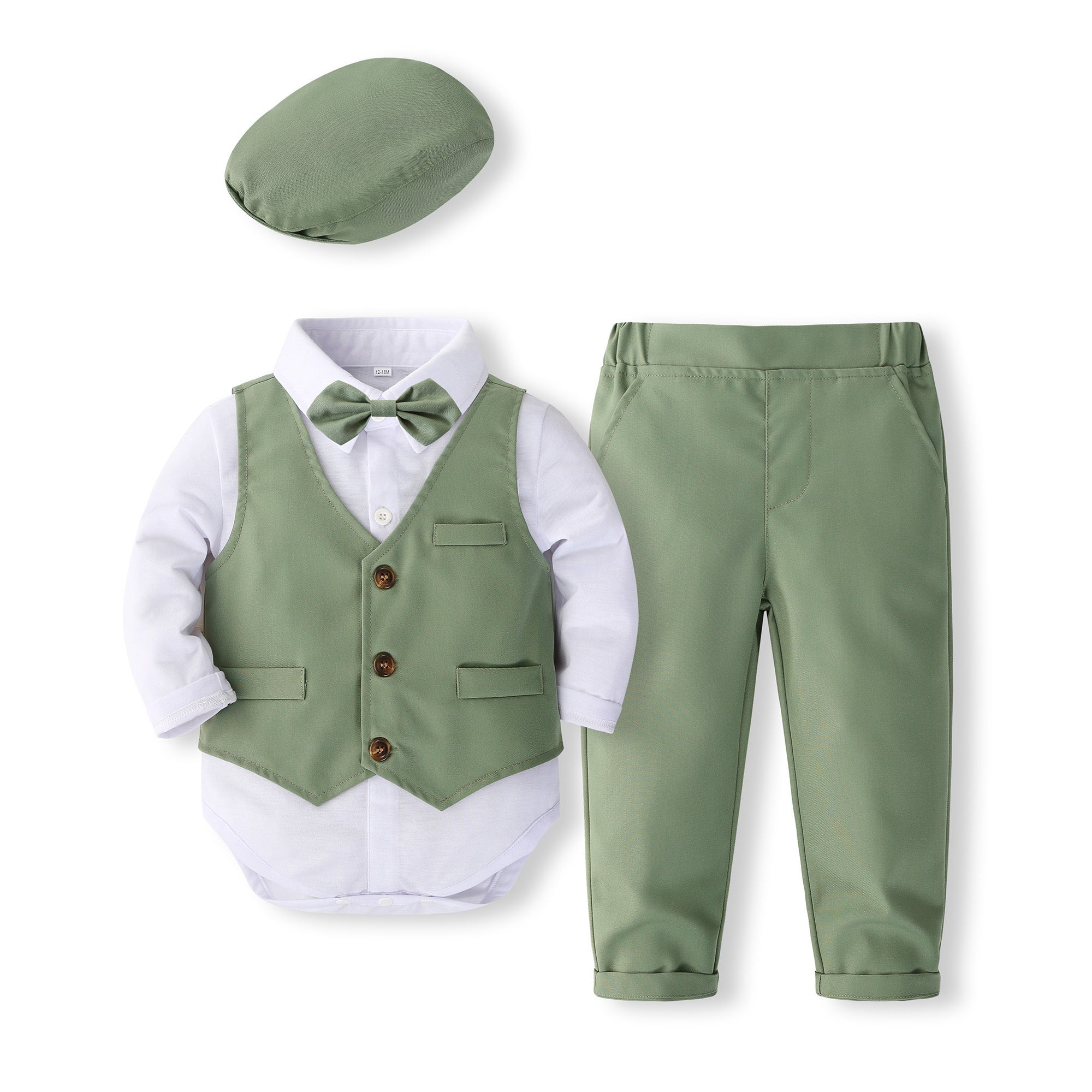 Boys Shirt And Trousers With Waistcoat Suit Set