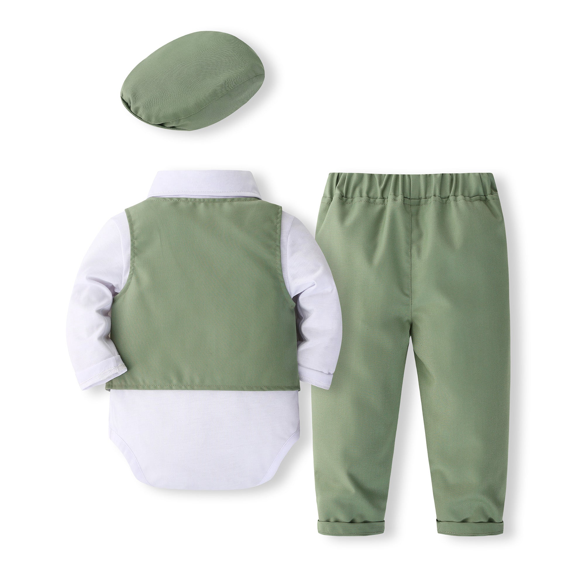 Boys Shirt And Trousers With Waistcoat Suit Set