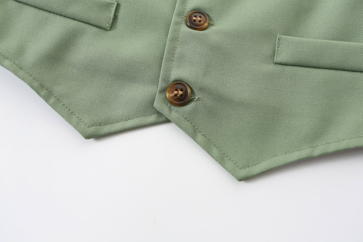 Boys Shirt And Trousers With Waistcoat Suit Set