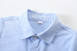 Boys Blue & Black Shirt with Trousers