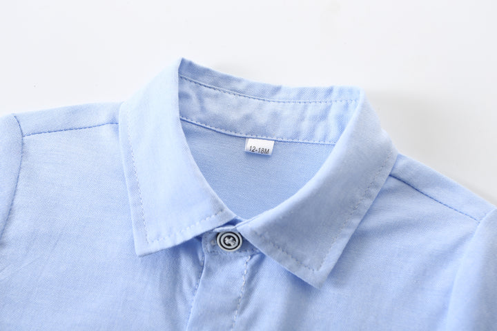 Boys Blue & Black Shirt with Trousers