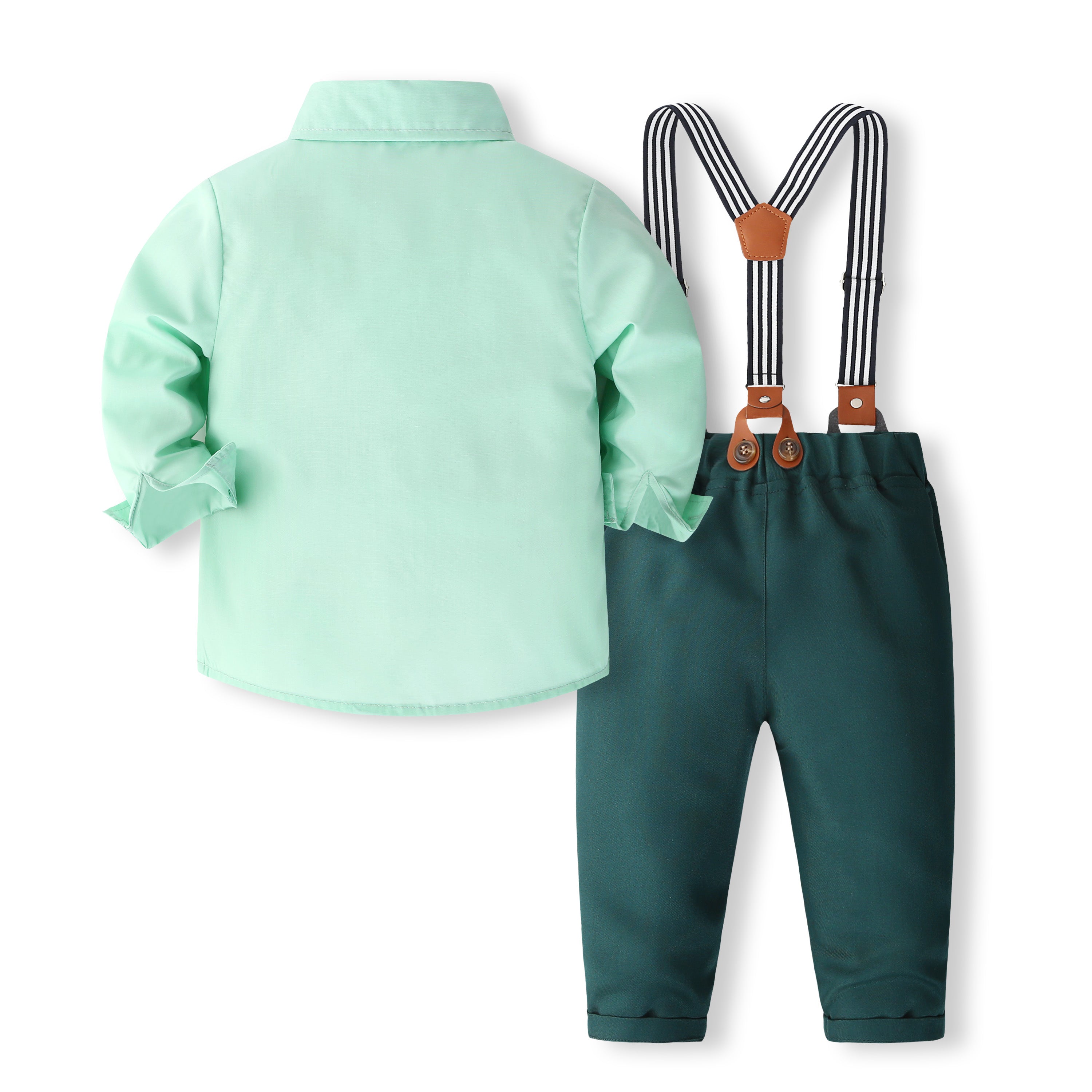 Boys Long Sleeves Pure Cotton Shirt With Trousers