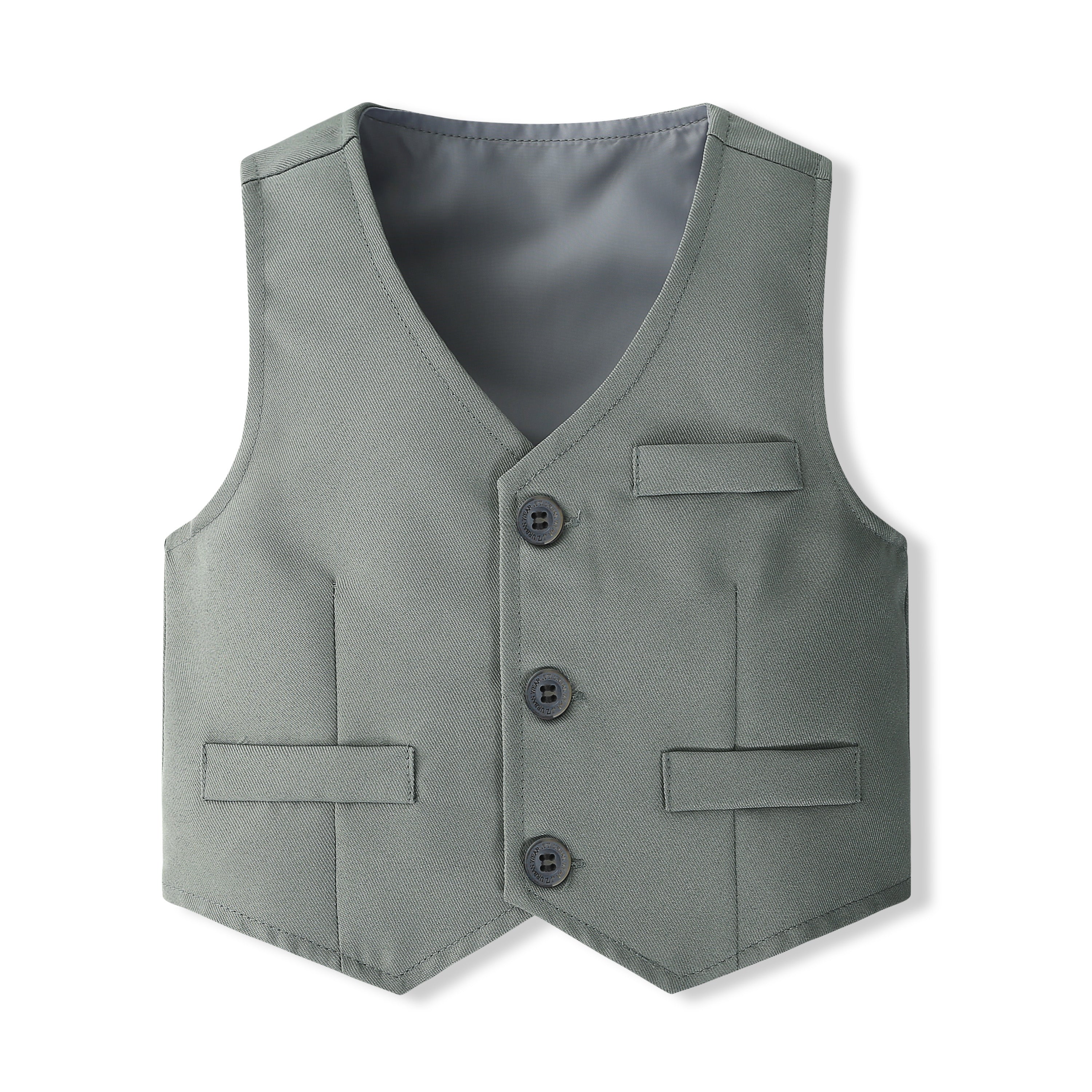 Boys Pure Cotton Shirt With Trouser & Waistcoat