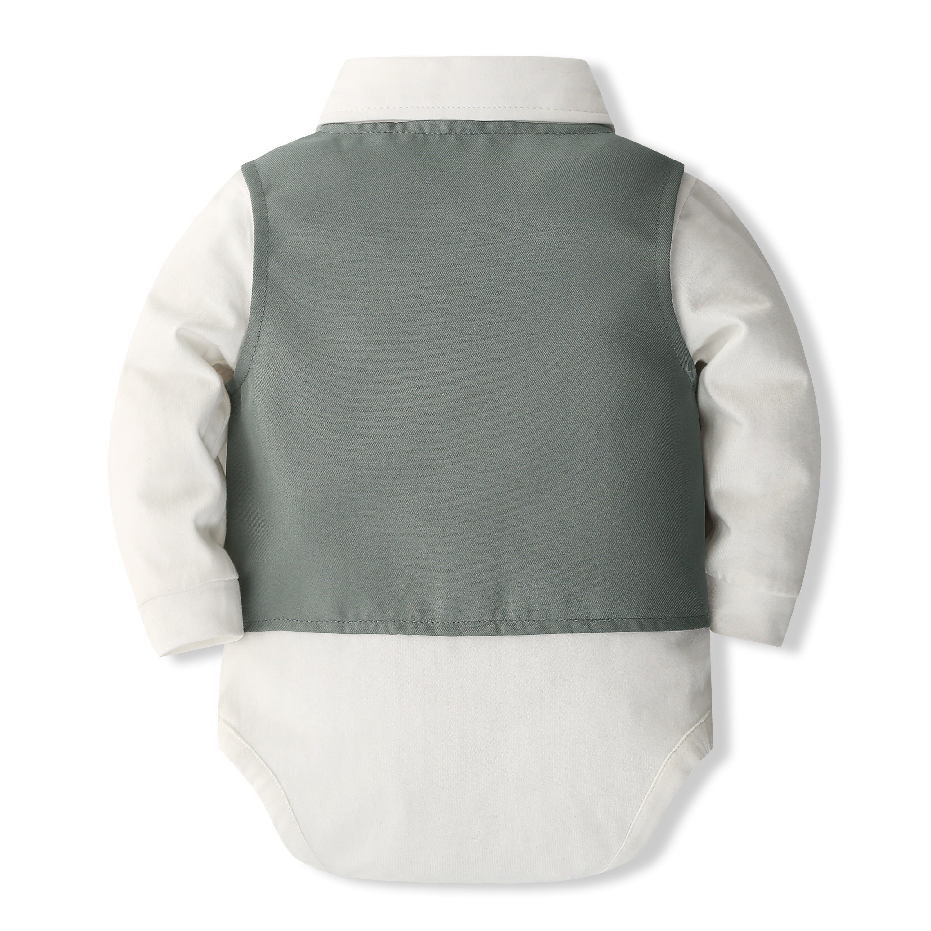 Boys Pure Cotton Shirt With Trouser & Waistcoat