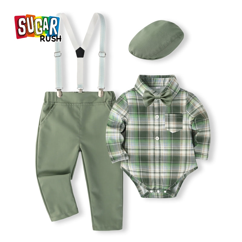 Boys Checked Shirt with Trousers