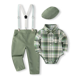 Boys Checked Shirt with Trousers