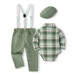 Boys Checked Shirt with Trousers