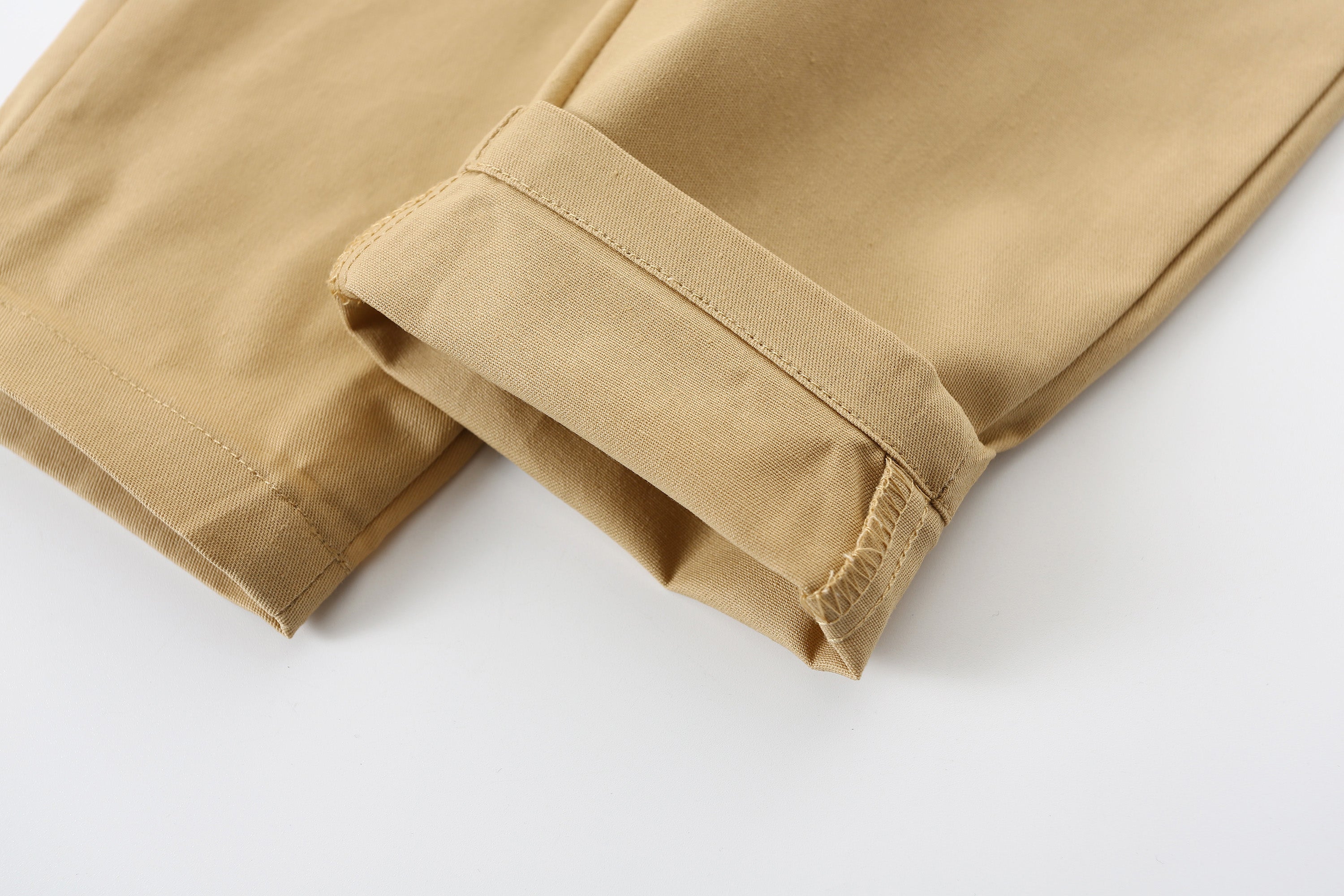 Boys Khaki & Blue Shirt Collar Checked Shirt with Trousers