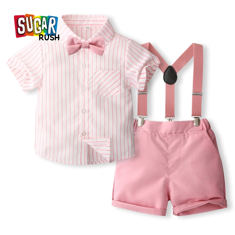 Boys Striped Shirt with Shorts
