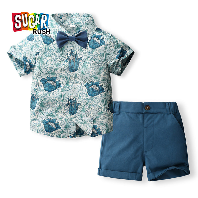 Boys Printed Shirt with Shorts