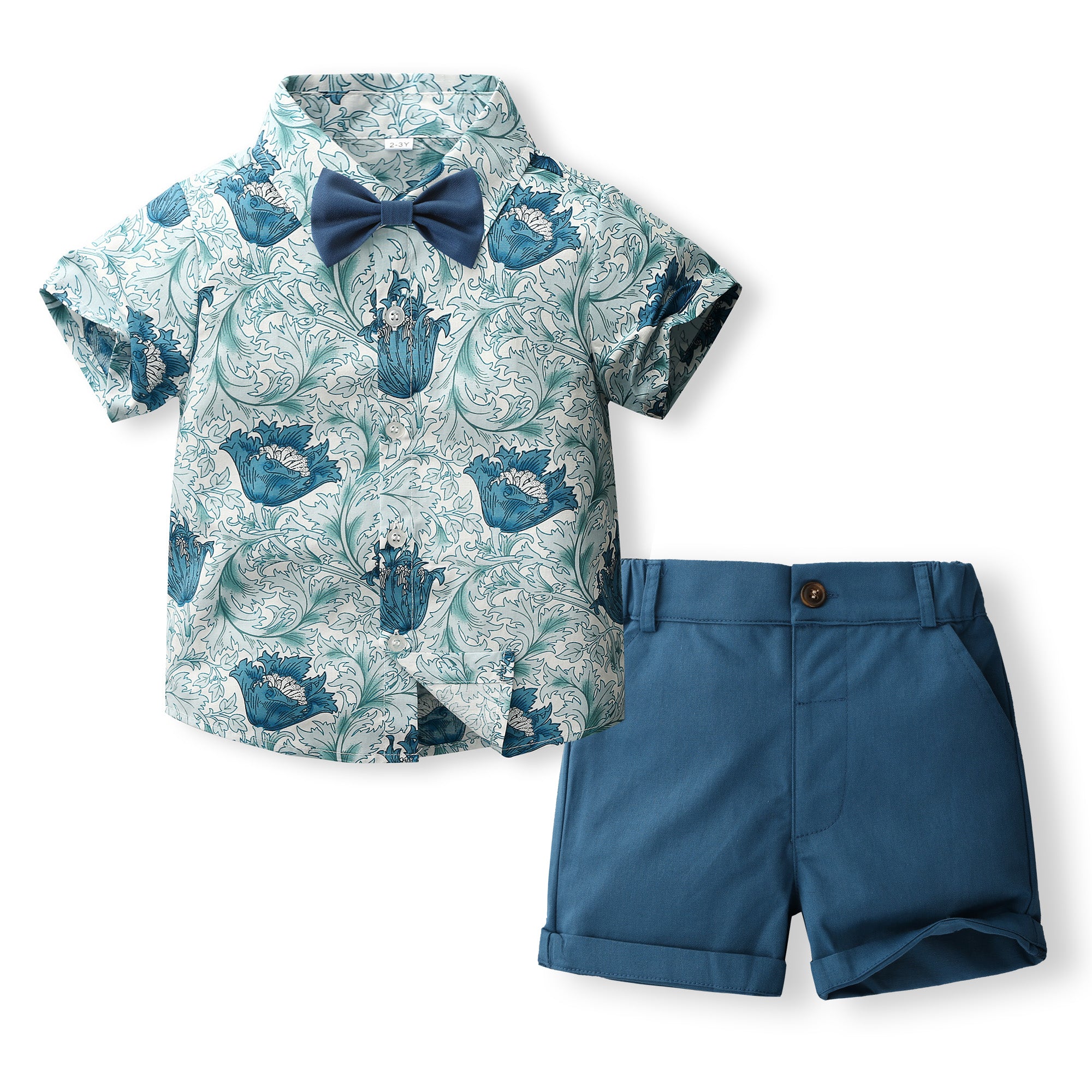 Boys Printed Shirt with Shorts