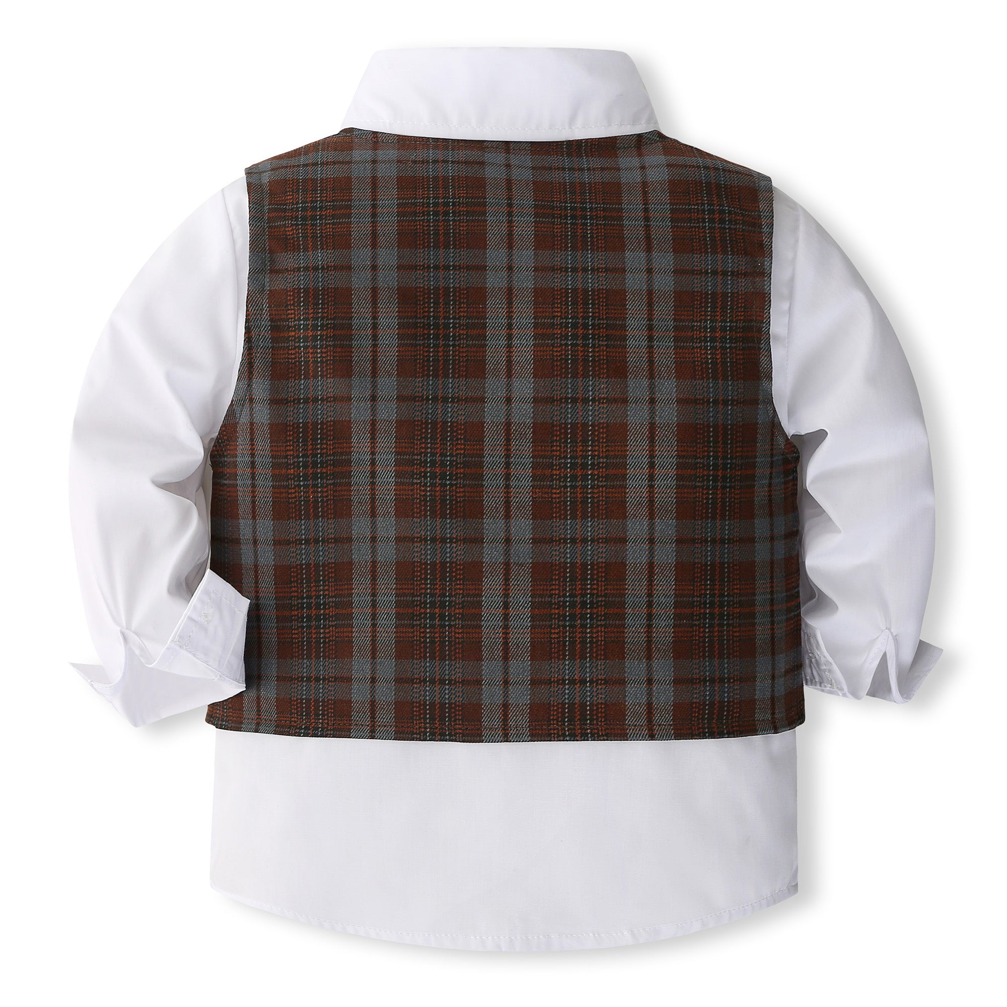 Boys Checked Pure Cotton Four Piece Suit