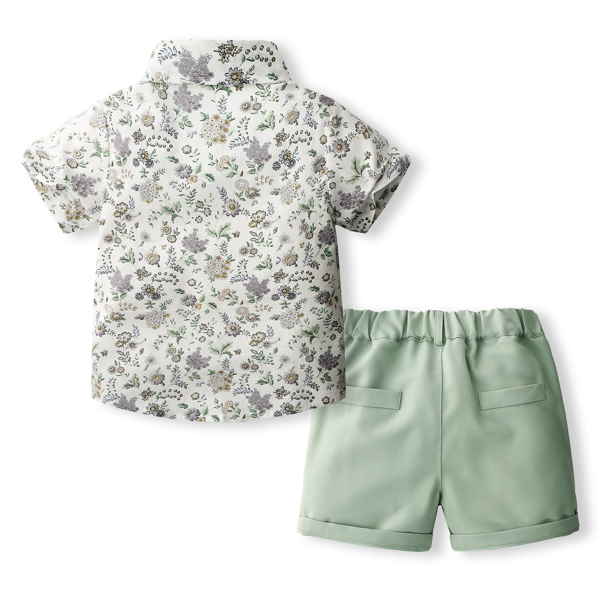 Boys Printed Pure Cotton Shirt With Shorts