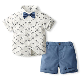 Boys Printed Shirt with Shorts