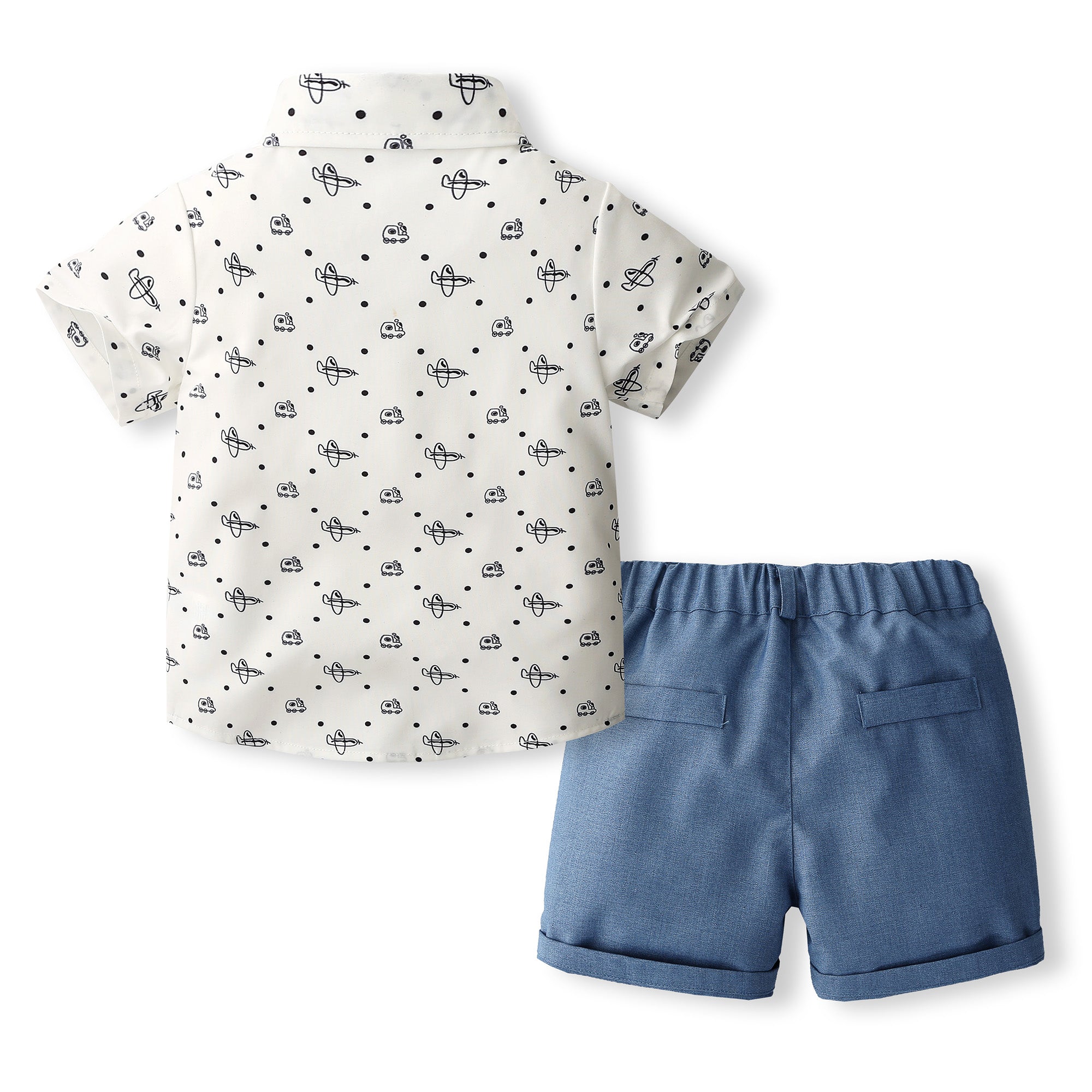 Boys Printed Shirt with Shorts