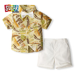 Boys Printed Shirt with Shorts