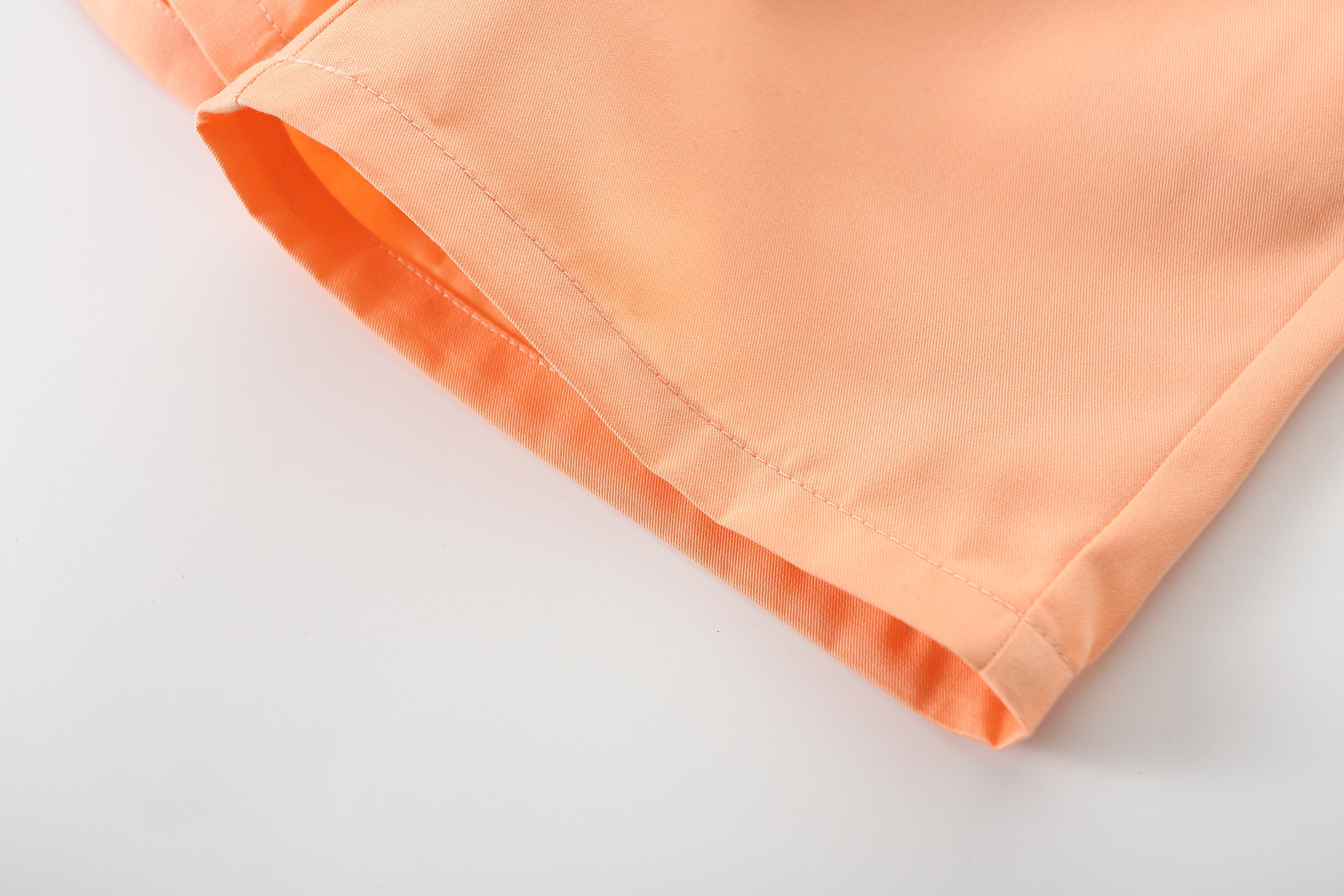 Boys Orange & White Shirt Collar Printed Shirt with Shorts