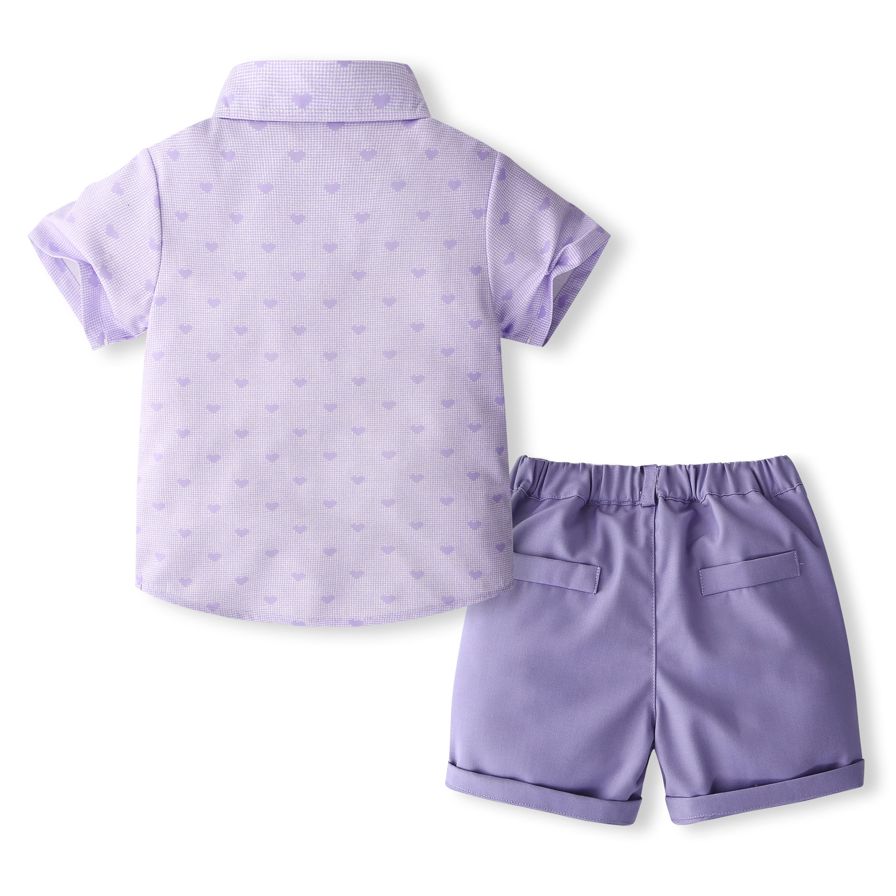 Boys Printed Pure Cotton Shirt With Shorts With Bow