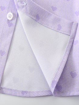 Boys Printed Pure Cotton Shirt With Shorts With Bow