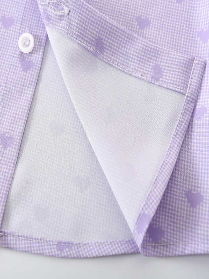 Boys Printed Pure Cotton Shirt With Shorts With Bow