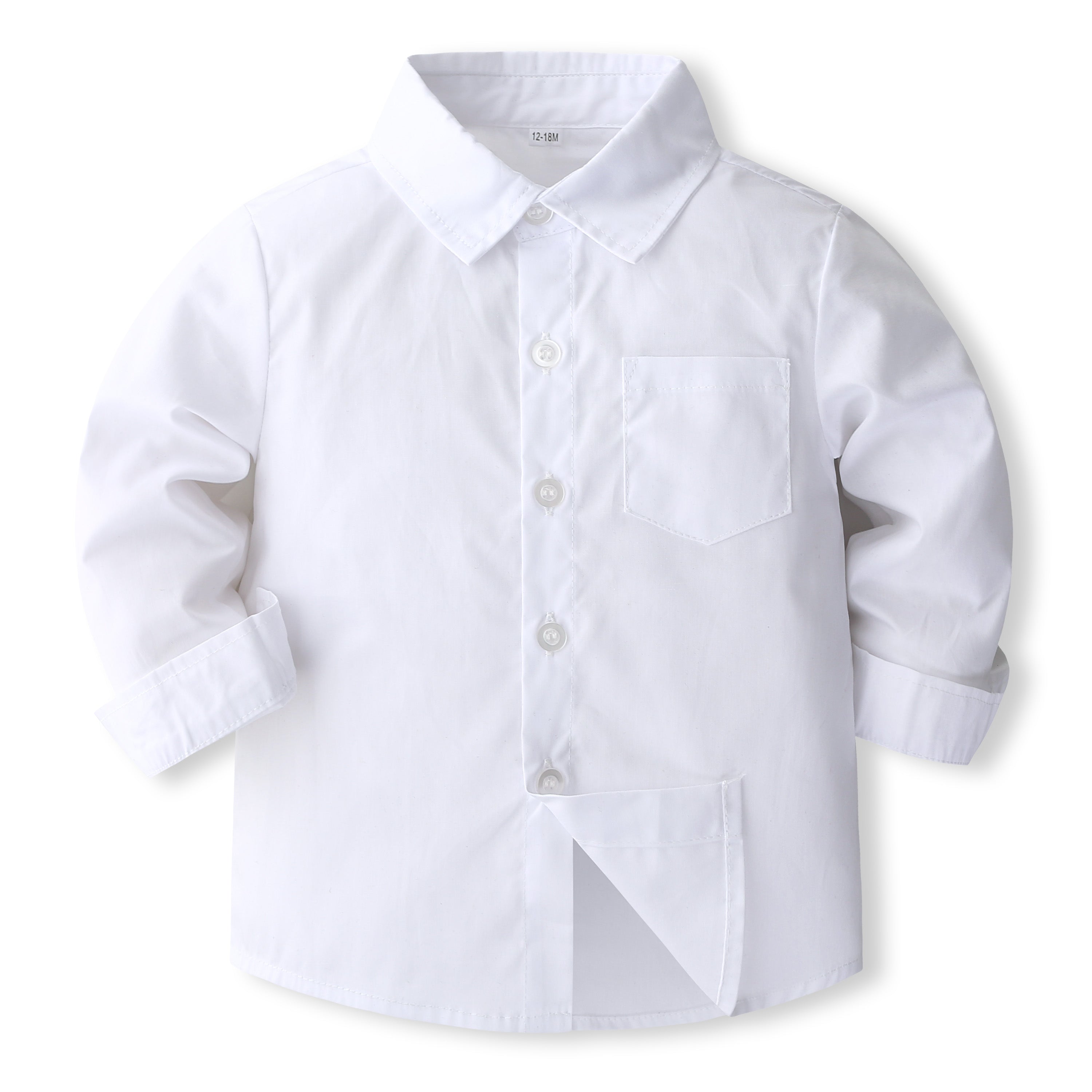 Boys Pure Cotton Shirt With Trouser & Suspenders