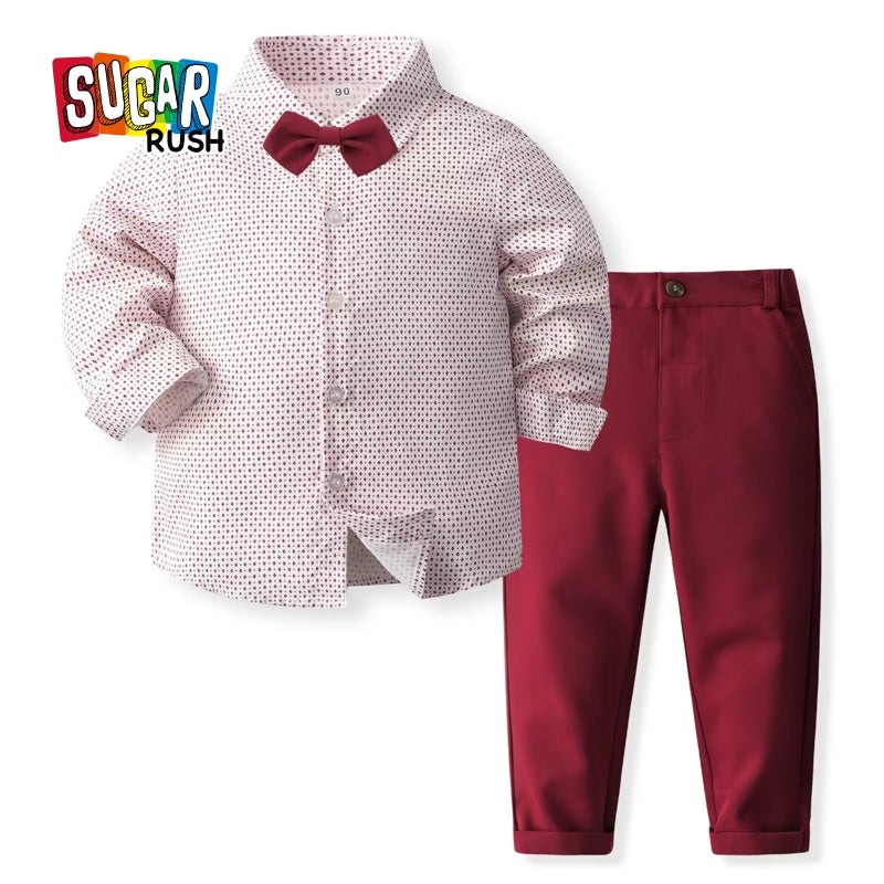 Boys Printed Shirt with Trousers