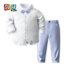 Boys Printed Pure Cotton Shirt With Trouser