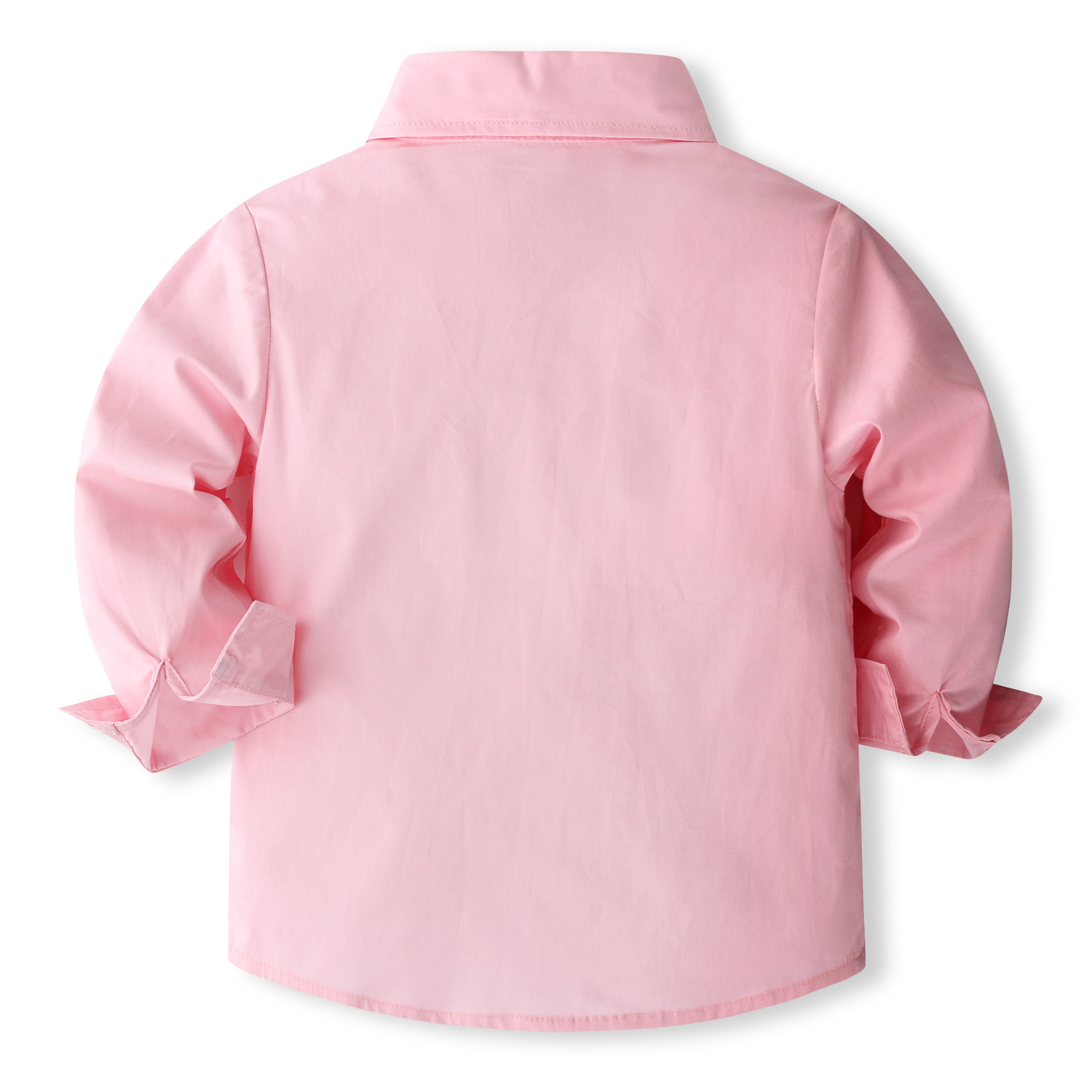 Boys Pure Cotton Shirt With Trouser & Suspenders