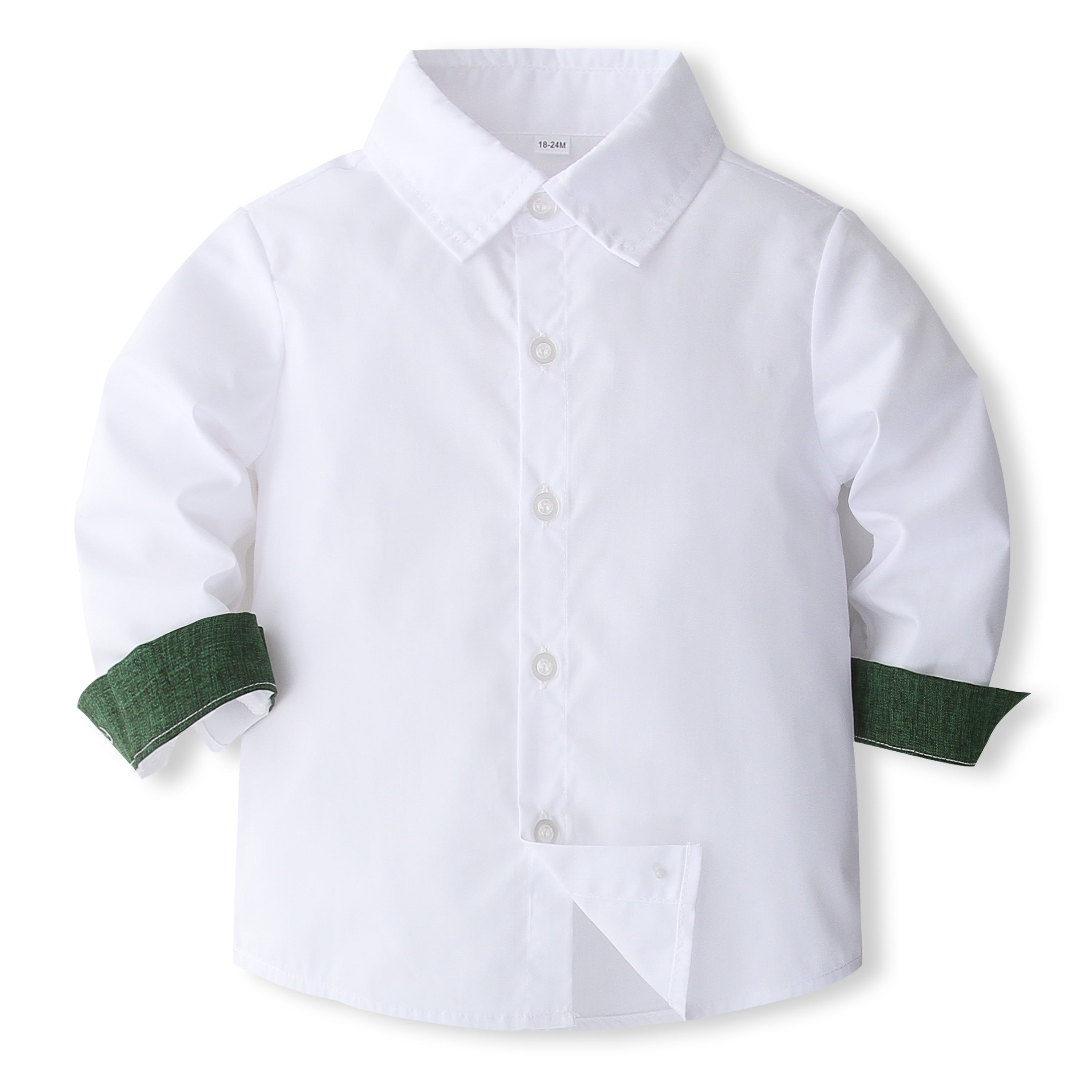 Boys Pure Cotton Shirt With Trouser & Suspenders