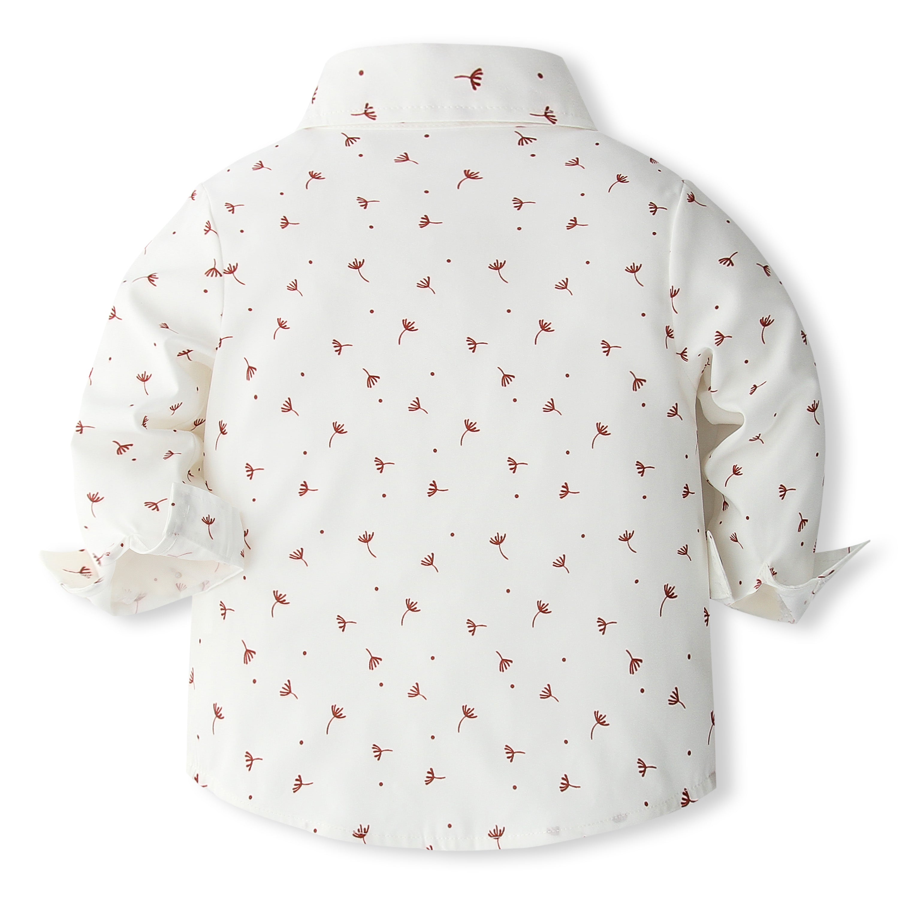 Boys Printed Pure Cotton Shirt With Trousers And Suspenders