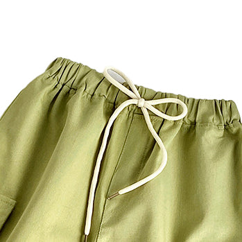 Boys Loose Fit High-Rise Cotton Cargo Shorts