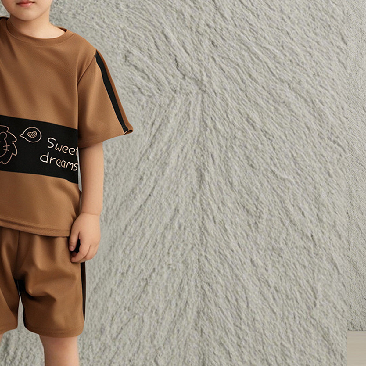 Boys Typography Printed Round Neck T-shirt With Shorts