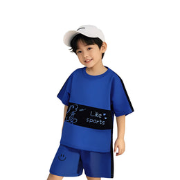 Boys Printed Short Sleeves T-shirt With Shorts