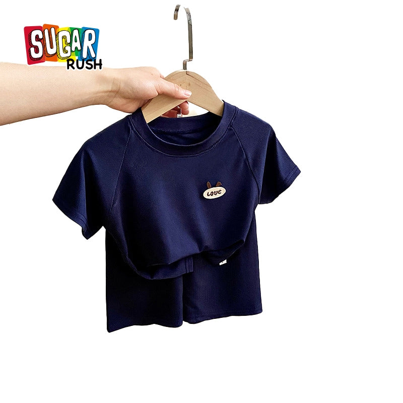 Navy Blue Boys T-shirt with Shorts
