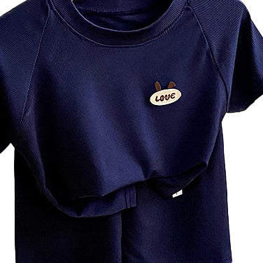 Navy Blue Boys T-shirt with Shorts