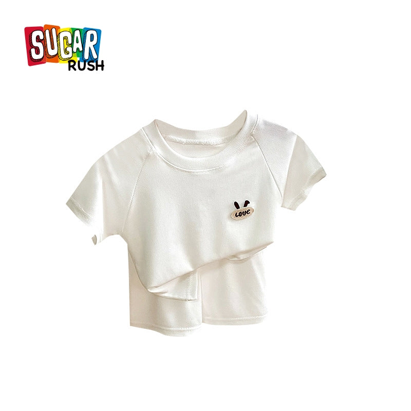 Boys White Top with Shorts
