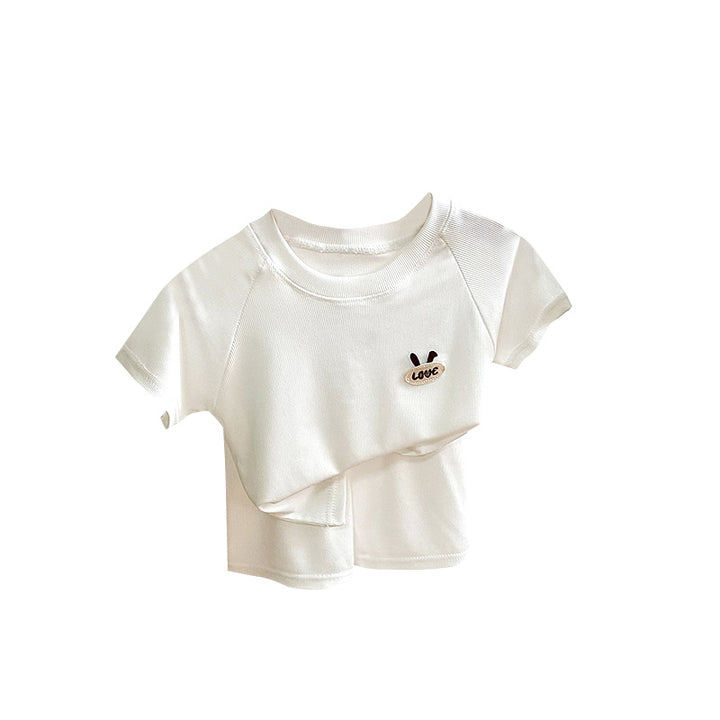 Boys White Top with Shorts