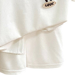 Boys White Top with Shorts