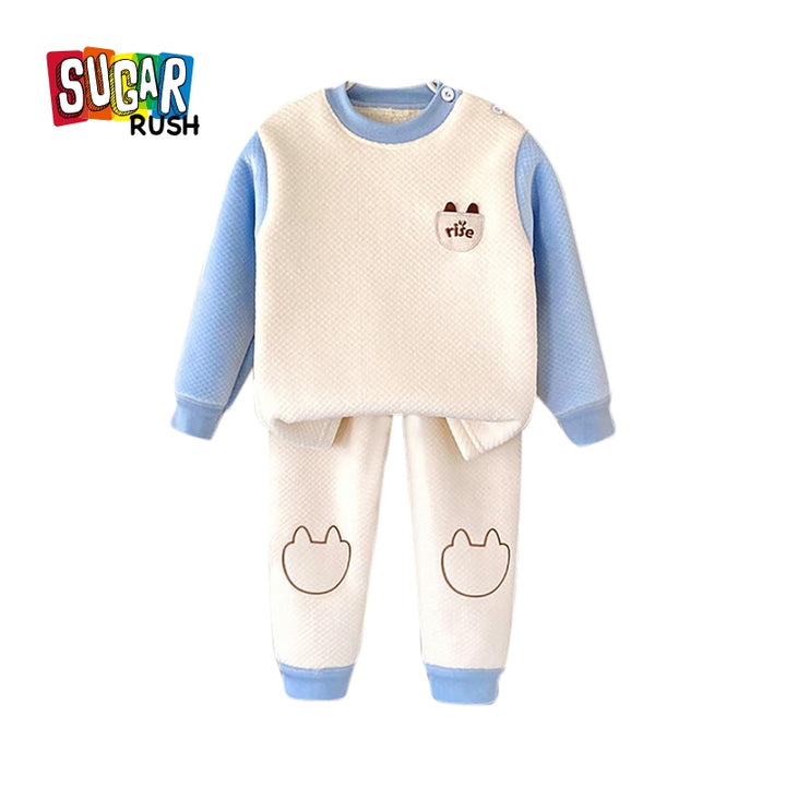 Boys Self Design Sweatshirt with Joggers