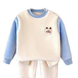 Boys Self Design Sweatshirt with Joggers