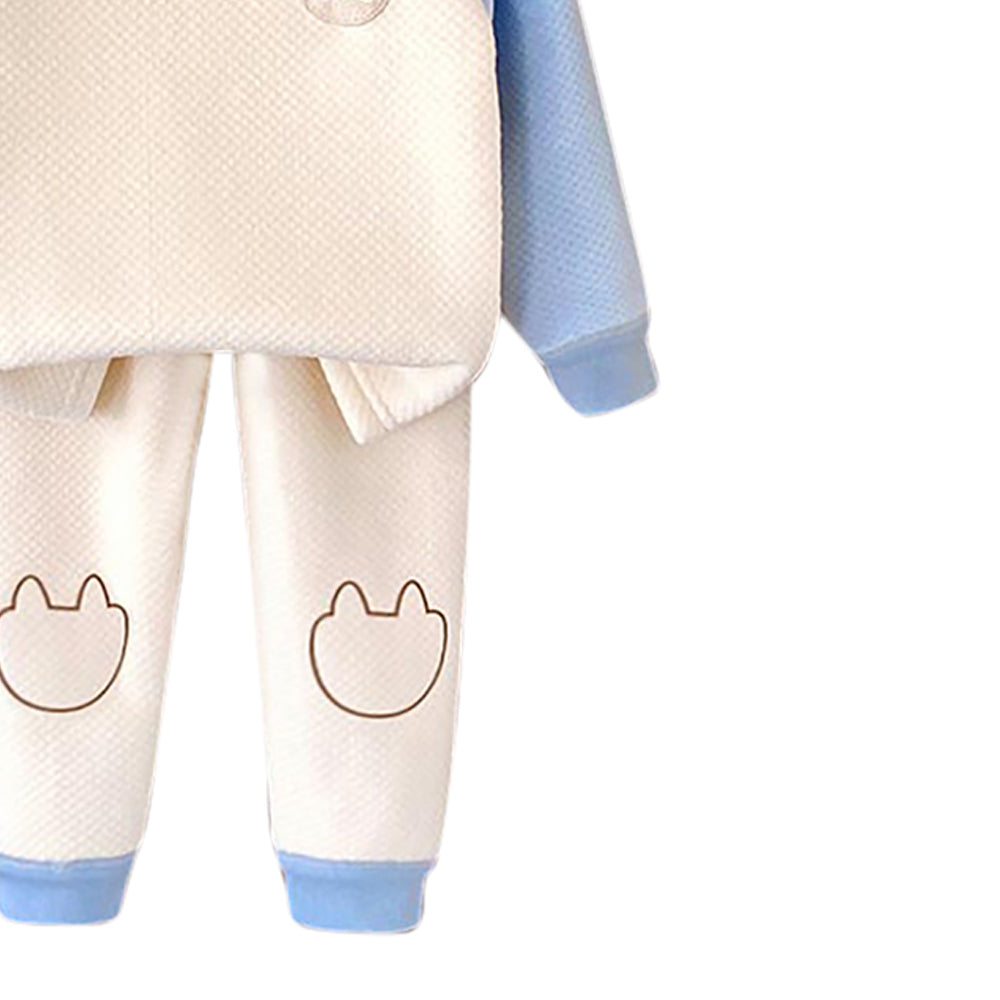 Boys Self Design Sweatshirt with Joggers