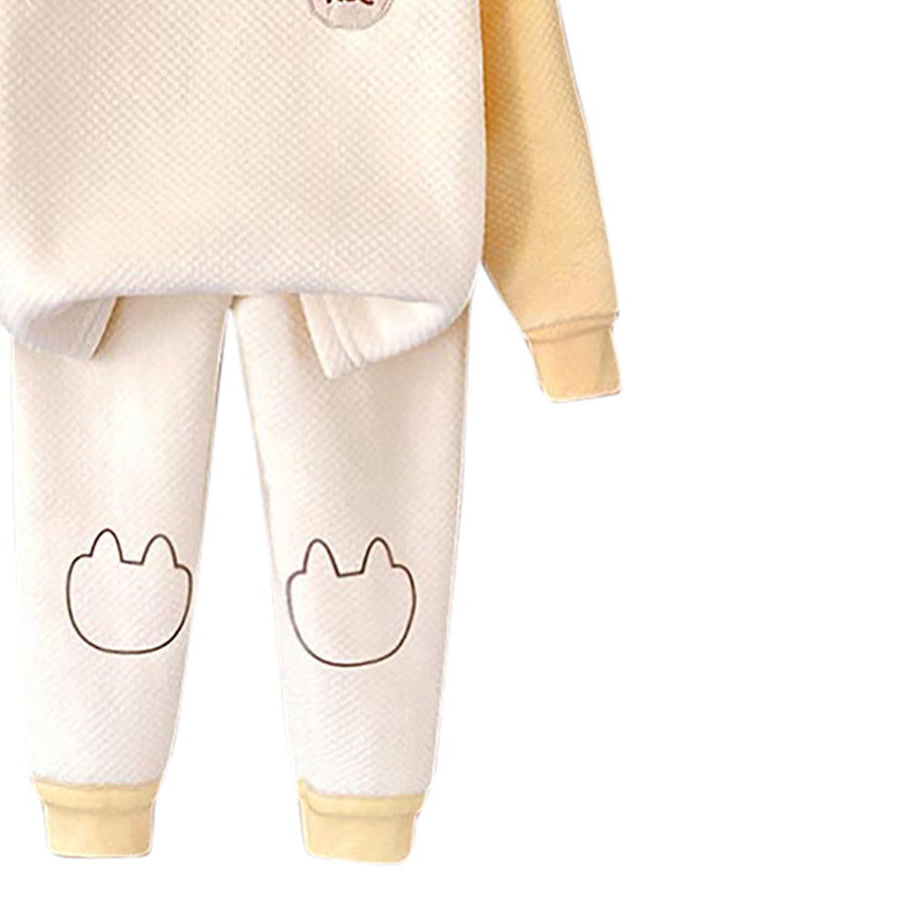 Boys Self Design Round Neck Long Sleeves T-Shirt With Jogger