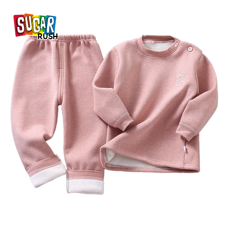 Girls Round Neck T-shirt with Pyjamas